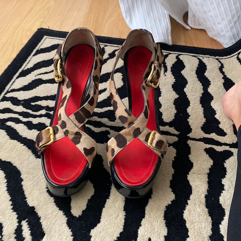 Super hot Cheetah print Giuseppe Zanotti platform sandals